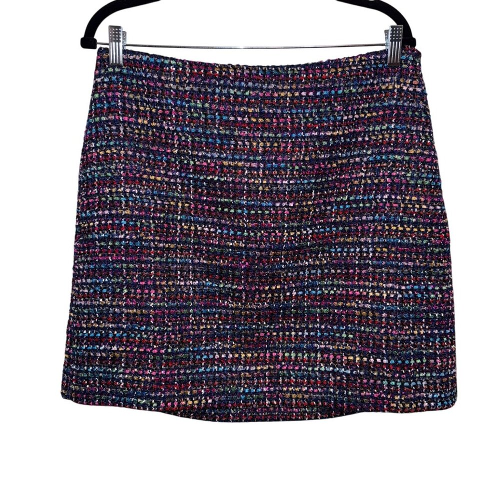 Loft Womens Multicolor Tweed Skirt Size 12